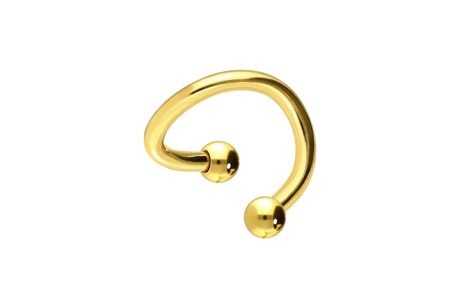 Chirurgenstahl spiralförmiger Hufeisenring Piercing